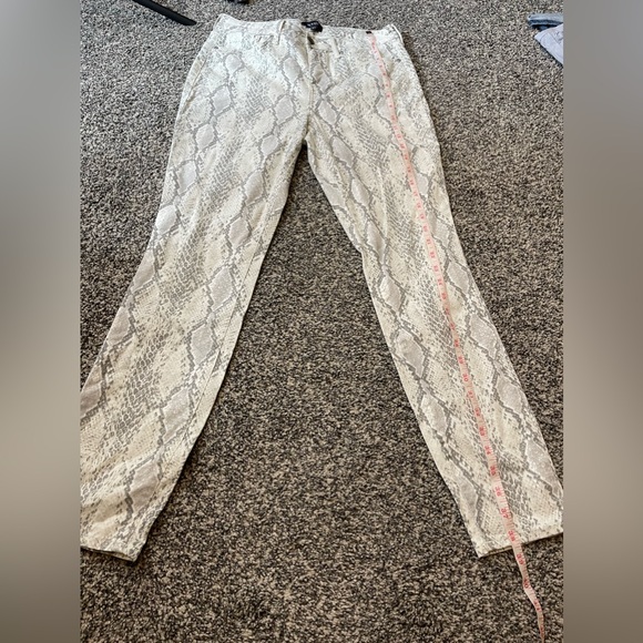 NYDJ New Snakeskin Ami Skinny Ankle high Waist Pants Sz 4 Fall Tummy Tuck - Picture 7 of 8